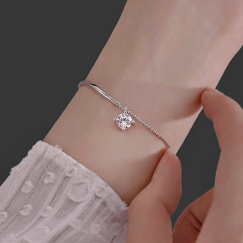 S925 silver moissanite bracelet